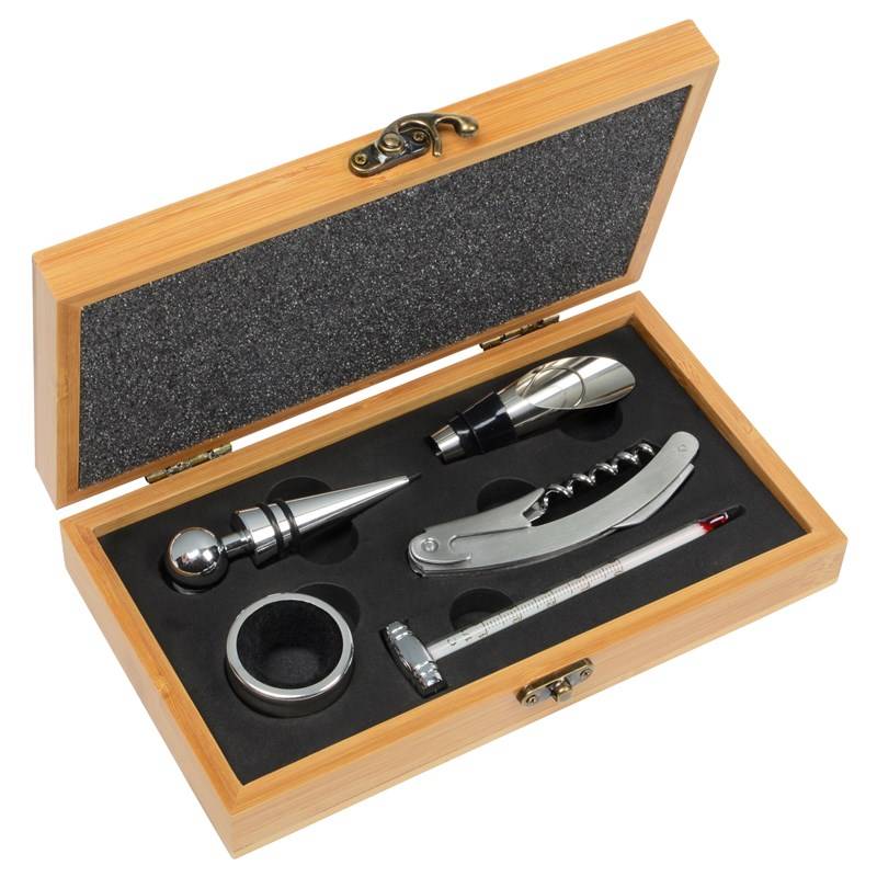 Sada na víno v bambusovej krabičke