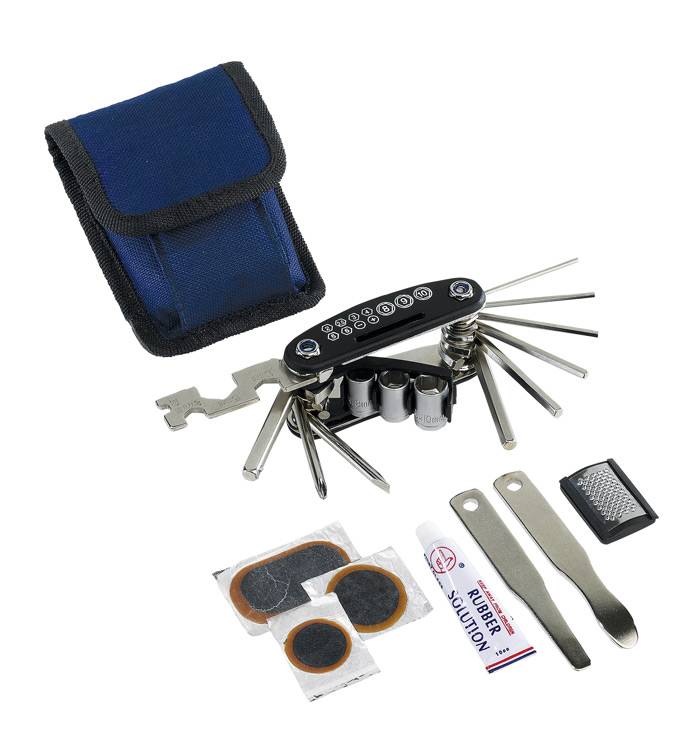 Sada nářadí na kolo v pouzdře