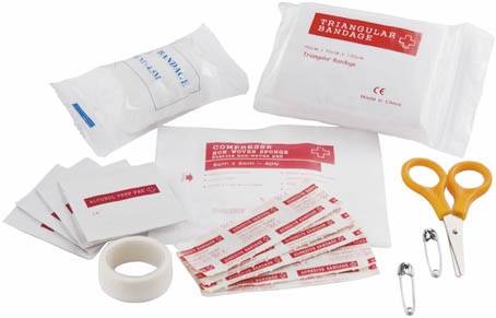 Sada první pomoci, 16 ks, červená