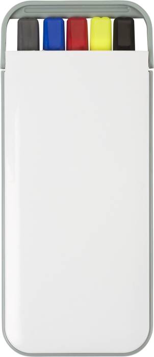 Sada rtů, pentelka, zvýrazňovač v plastovém obalu