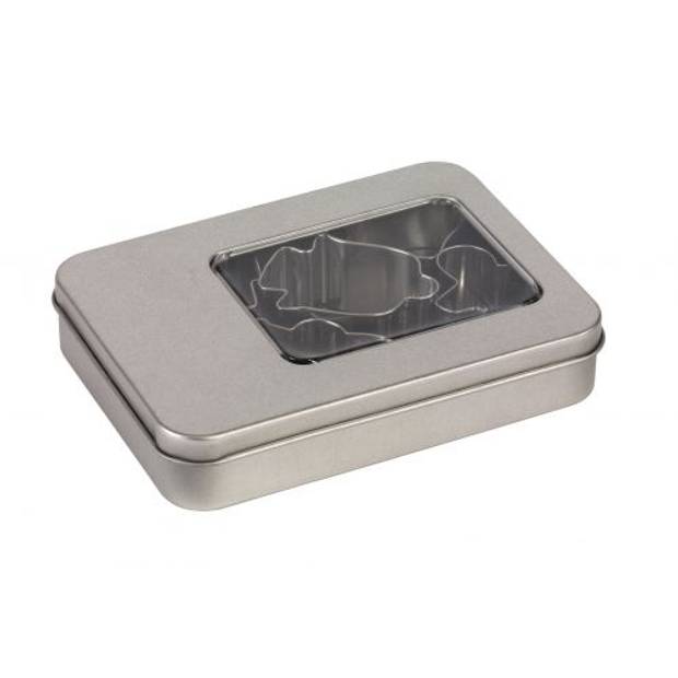 Sada vykrajovátek s vánočními motivy, nerezová ocel, stříbrná Sada vykrajovátek s vánočními motivy, nerezová ocel, stříbrná