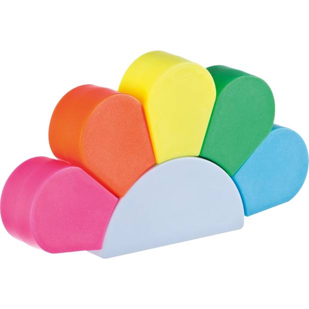 Sada zvýrazňovačov 5 ks, tvar kvetu, biela Sada zvýrazňovačov 5 ks, tvar kvetu, biela