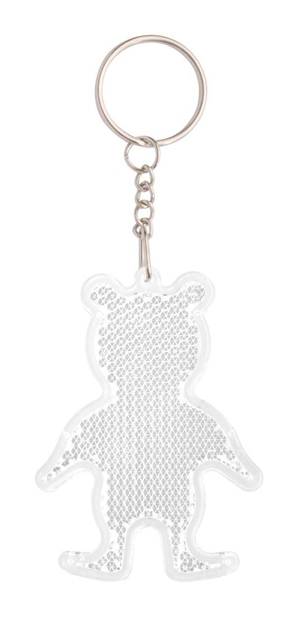 Safebear prívesok na kľúče - odrazka, biela