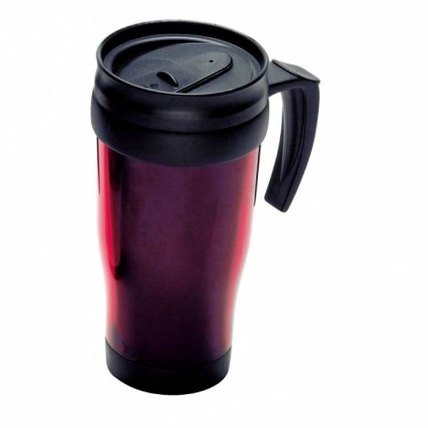 Sagra plastový termohrnek, 400 ml, červená Sagra plastový termohrnek, 400 ml, červená