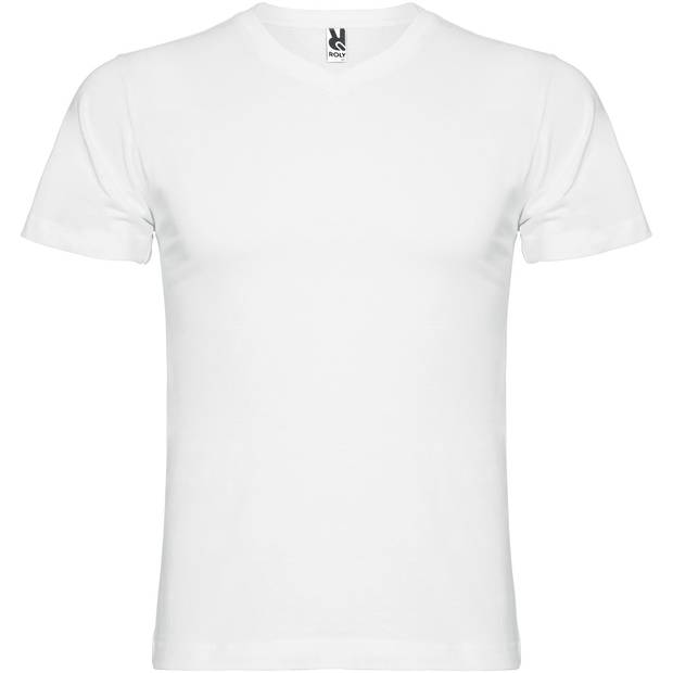 Samoyedo pánské tričko s krátkým rukávem s výstřihem do V, bílá, XXL Samoyedo pánské tričko s krátkým rukávem s výstřihem do V, bílá, XXL