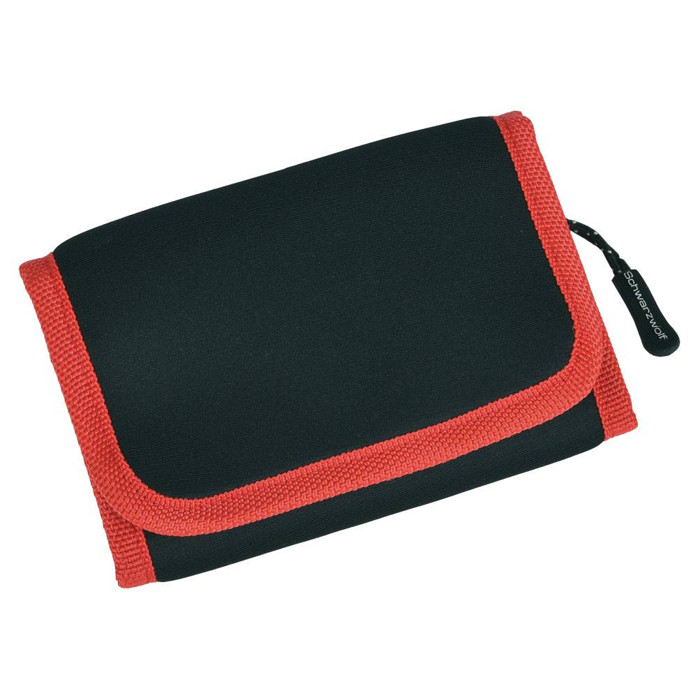 SCHWARZWOLF COIN neoprenová peněženka, červená