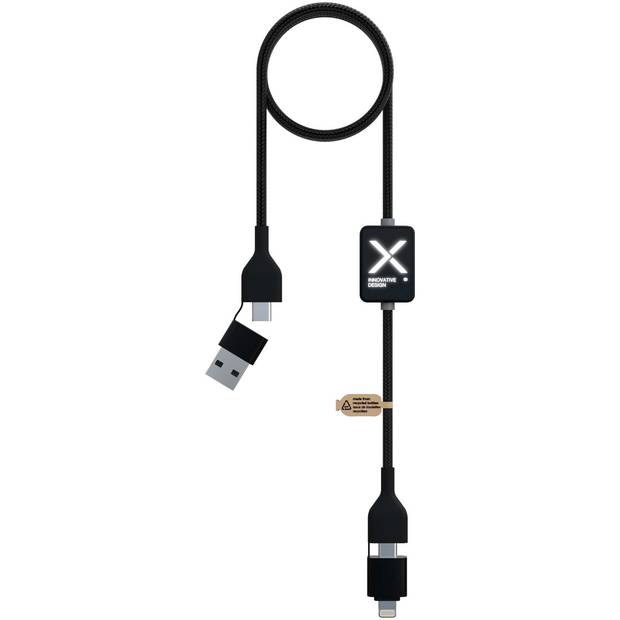 SCX.design C32 60 W nabíjací kábel s prepínačom a podsvieteným logom, čierna SCX.design C32 60 W nabíjací kábel s prepínačom a podsvieteným logom, čierna