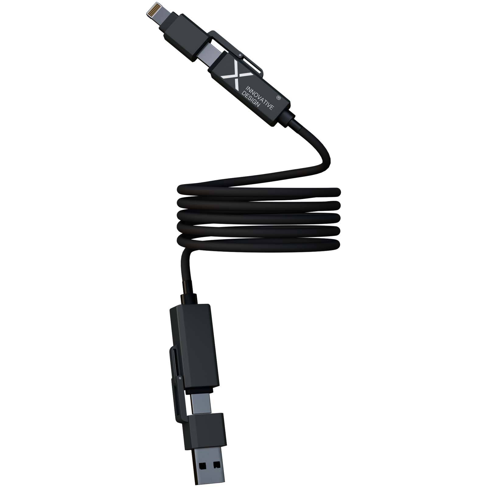 SCX.design C59 100 W magnetický silikónový nabíjací kábel, čierna 