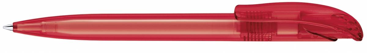 SENATOR CHALLENGER plastové mierne transparentné guľôčkové pero, modrá náplň,červená