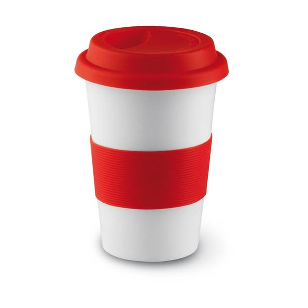 SENORA hrnček s vrchnákom, 0,4 l, červená SENORA hrnček s vrchnákom, 0,4 l, červená