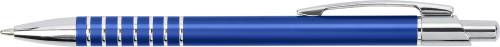 SERAK hliníkové guľôčkové pero, modrá náplň, modrá