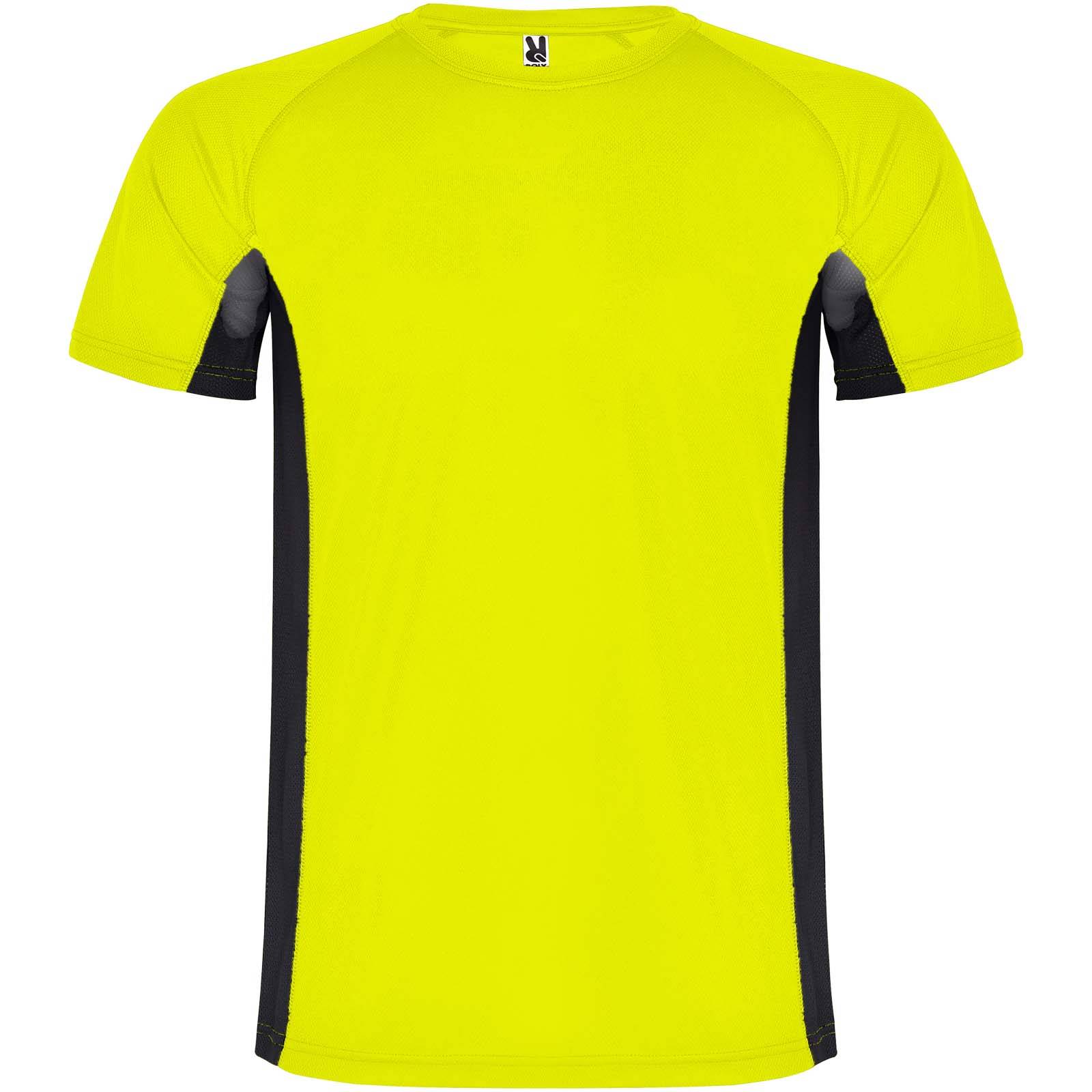 Shanghai Detské športové tričko s krátkym rukávom, žltá fluor - čierna, 8