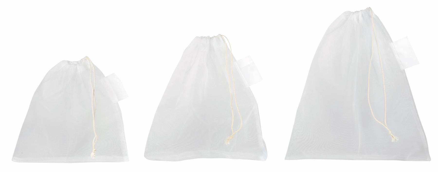 Sieťka na ovocie a zeleninu, 3 ks "Blue Planet", biela