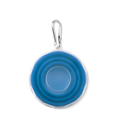 Obrázok ku produktu Silikónový skladací pohár s karabínou, modrá