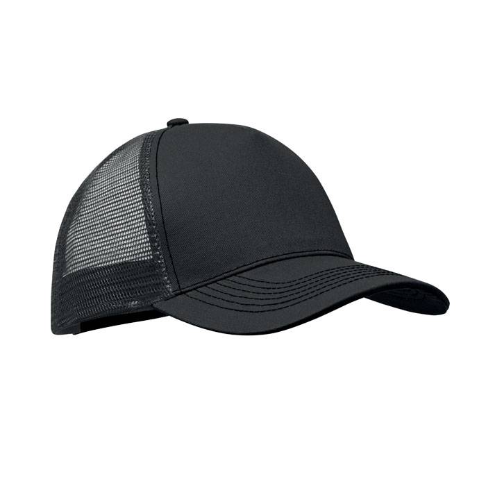 Šiltovka trucker s 5 panelmi, čierna