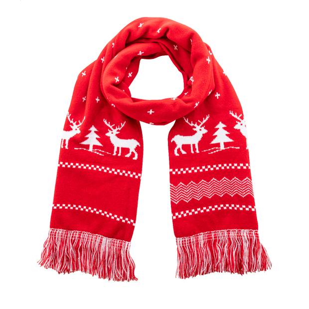 Skandihals vianočný zimný šál, červená Skandihals vianočný zimný šál, červená