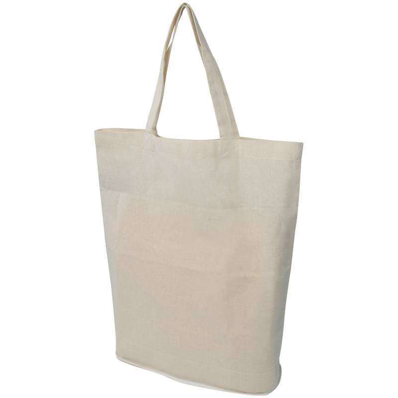 Skládací bavlněná nákupní taška, přírodní