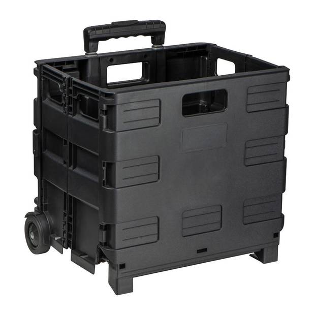 Skládací nákupní vozík, černá 32 L Skládací nákupní vozík, černá 32 L