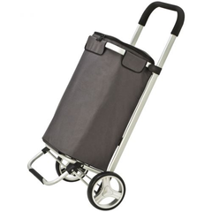 Obrázok ku produktu Skladací nákupný košík, vozík na kolieskach, sivá