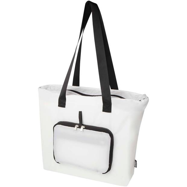 Skladacia nákupná taška EcoFold z materiálu RPET as objemom 16 l, biela Skladacia nákupná taška EcoFold z materiálu RPET as objemom 16 l, biela