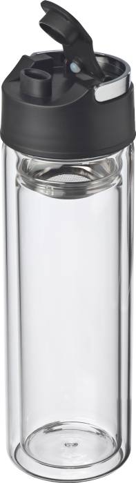 Skleněná láhev se sítkem, 600 ml