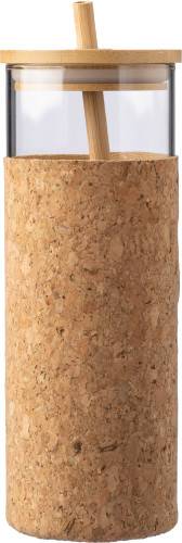 Sklenený jednostenný hrnček (450 ml) Marlies, hnedá