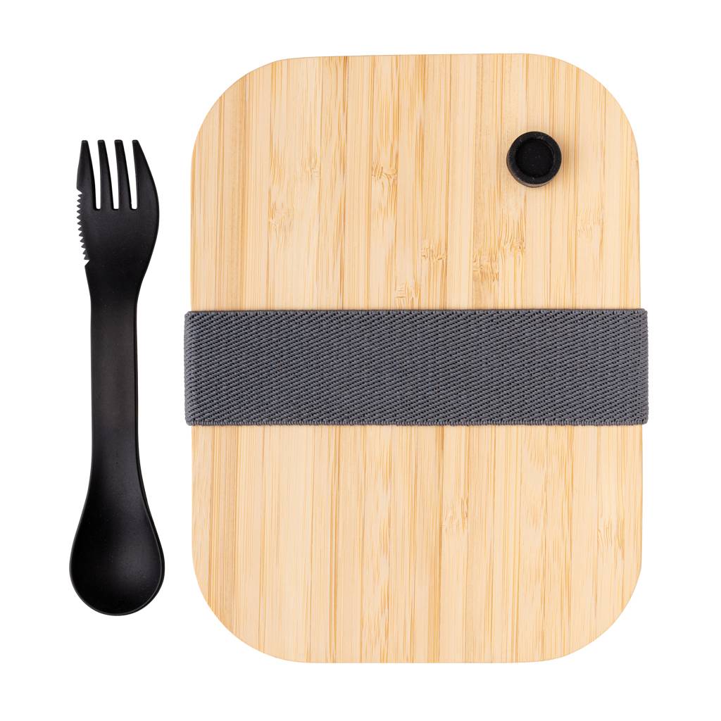 Sklenený obedár s bambusovým vekom