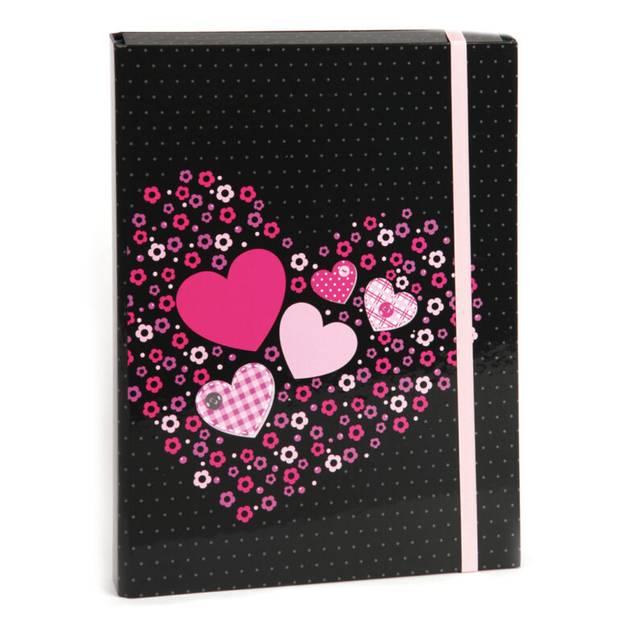 Školní box s klopou A4 Sweet Heart, vícebarevný Školní box s klopou A4 Sweet Heart, vícebarevný