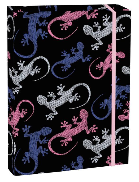 Školní box s klopou A5 Lizzard, vícebarevný