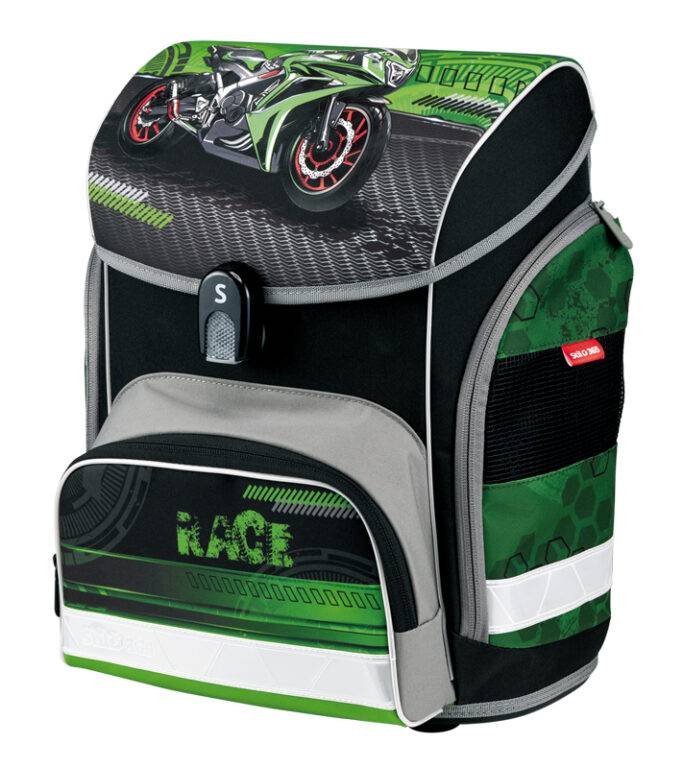 Školská aktovka Moto Race, viacfarebná