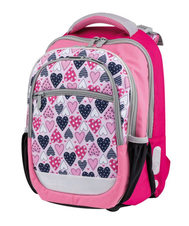 Školský batoh Hearts, viacfarebná
