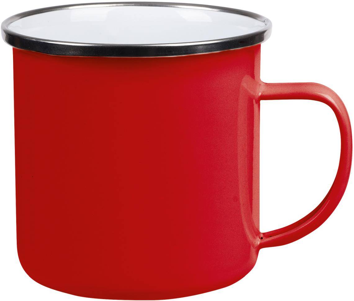 "Smaltovaný hrnek ""Vintage Cup"", červená"