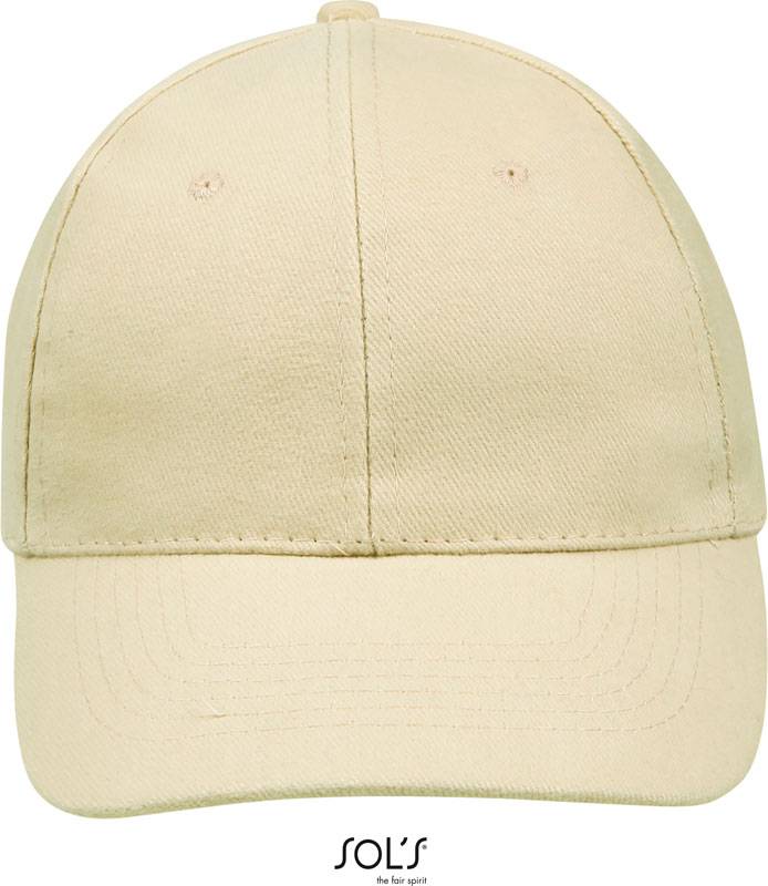 SOL'S | Buffalo, 6 panelová baseball. kšiltovka, hnědá beige