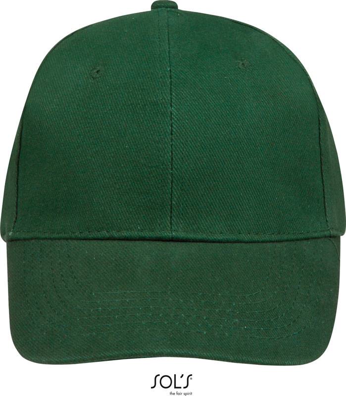 SOL'S | Buffalo, 6 panelová baseball. kšiltovka, zelená bottle