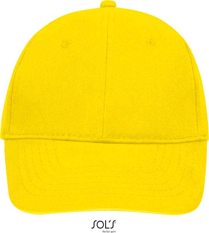 SOL'S | Buffalo, 6 panelová baseball. kšiltovka, žlutá