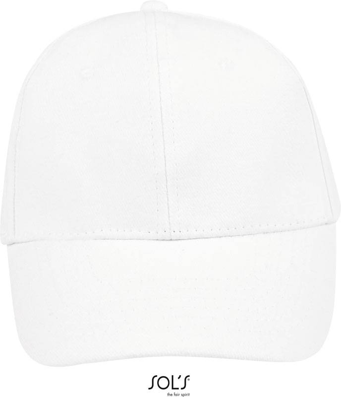 SOL'S | Buffalo, 6 panelová baseball. šiltovka, biela