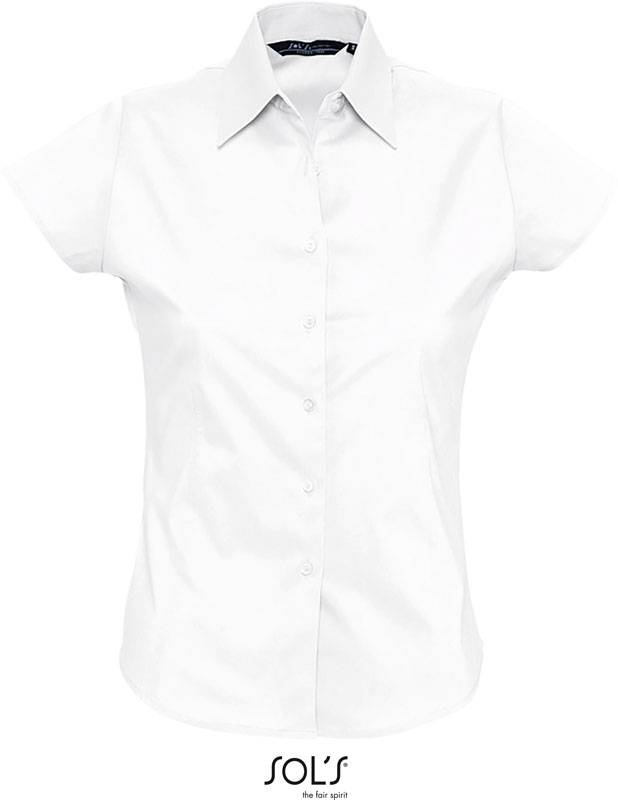 SOL'S | Excess, Elastická halenka s krátkým rukávem, bílá, XS