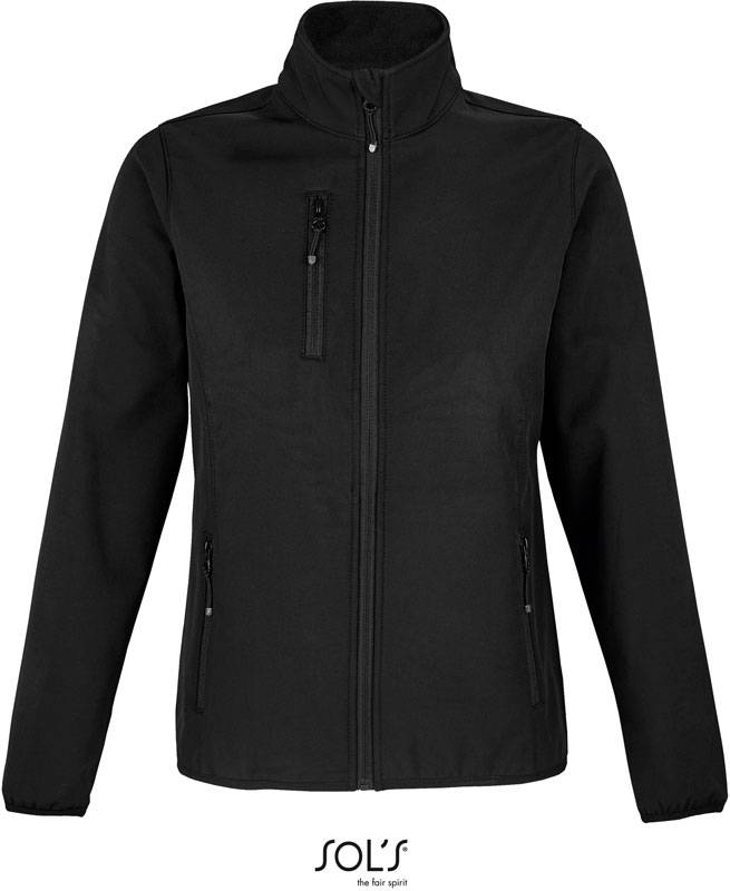 SOL'S | Falcon Women, Dámska 3-vrst. softshell. bunda, čierna, S