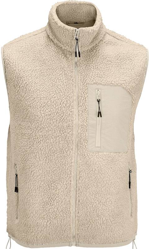 SOL'S | Fury Bodywarmer, Fleecová vesta Sherpa, hnedá beige, XL