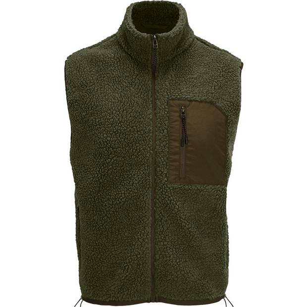 SOL'S | Fury Bodywarmer, Fleecová vesta Sherpa, zelená army, XXL SOL'S | Fury Bodywarmer, Fleecová vesta Sherpa, zelená army, XXL