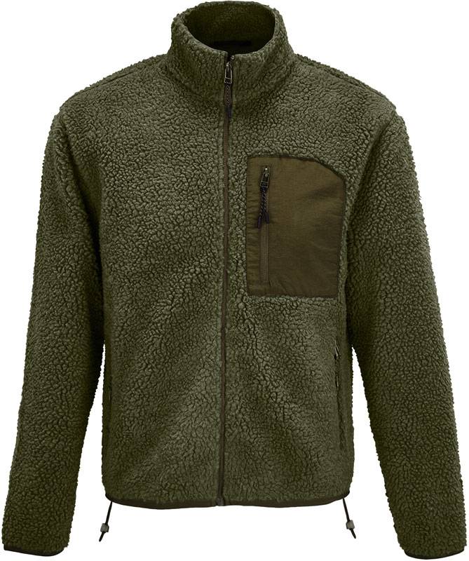 SOL'S | Fury, Fleecová bunda Sherpa, zelená army, 3XL
