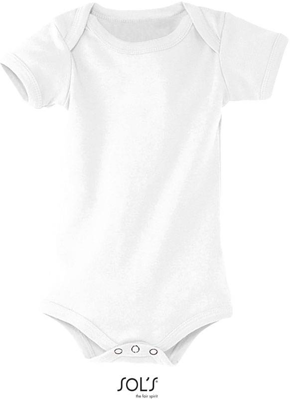 SOL'S | Organic Bambino, Dětské žebrované body z bio bavlny, bílá, 12-18