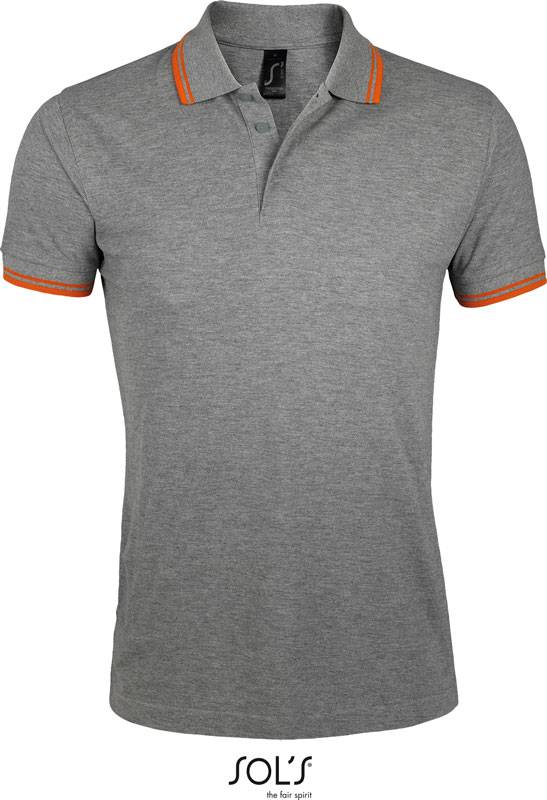 sivá melange - oranžová