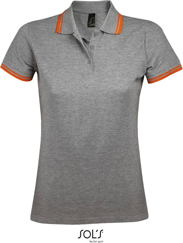 sivá melange - oranžová