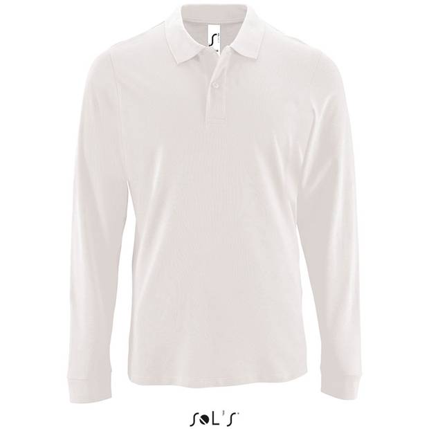 SOL'S | Perfect LSL Men, Pánské piqué polo s dl. rukávem, bílá, S SOL'S | Perfect LSL Men, Pánské piqué polo s dl. rukávem, bílá, S