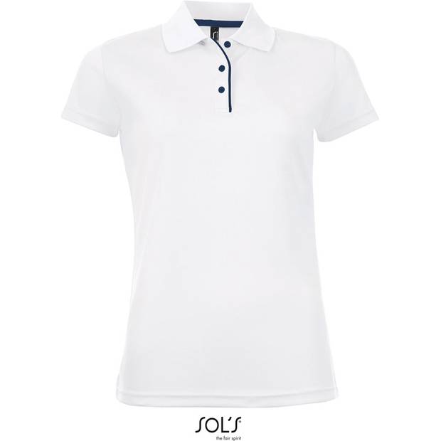 SOL'S | Performer Women, Dámské piqué sport. polo, bílá, S SOL'S | Performer Women, Dámské piqué sport. polo, bílá, S