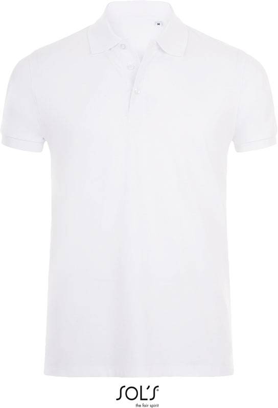 SOL'S | Phoenix Men, Pánské elastické piqué polo, bílá, S
