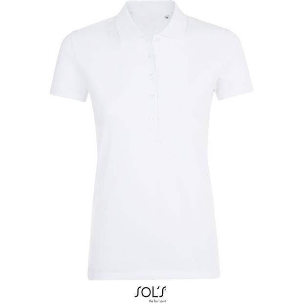 SOL'S | Phoenix Women, Dámské elastické piqué polo, bílá, S SOL'S | Phoenix Women, Dámské elastické piqué polo, bílá, S