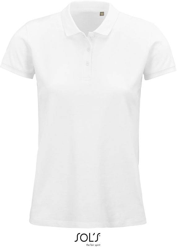 SOL'S | Planet Women, Dámské piqué polo z bio bavlny, bílá, M