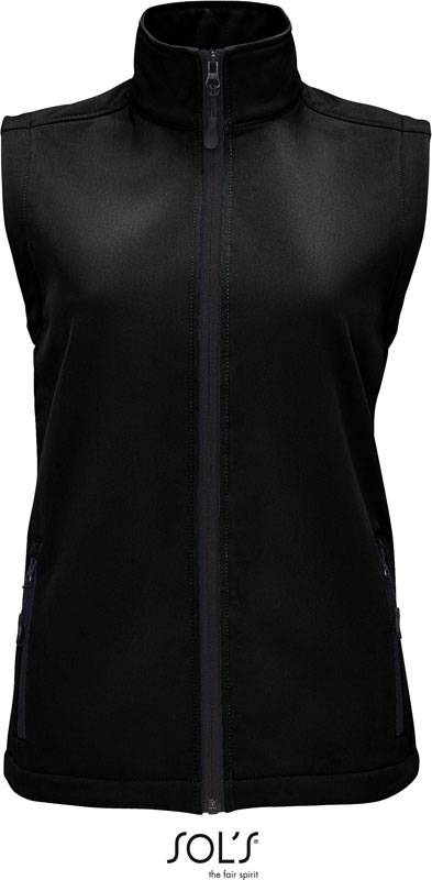SOL'S | Race BW Women, Dámská 2-vrst. softshell. vesta, černá, S